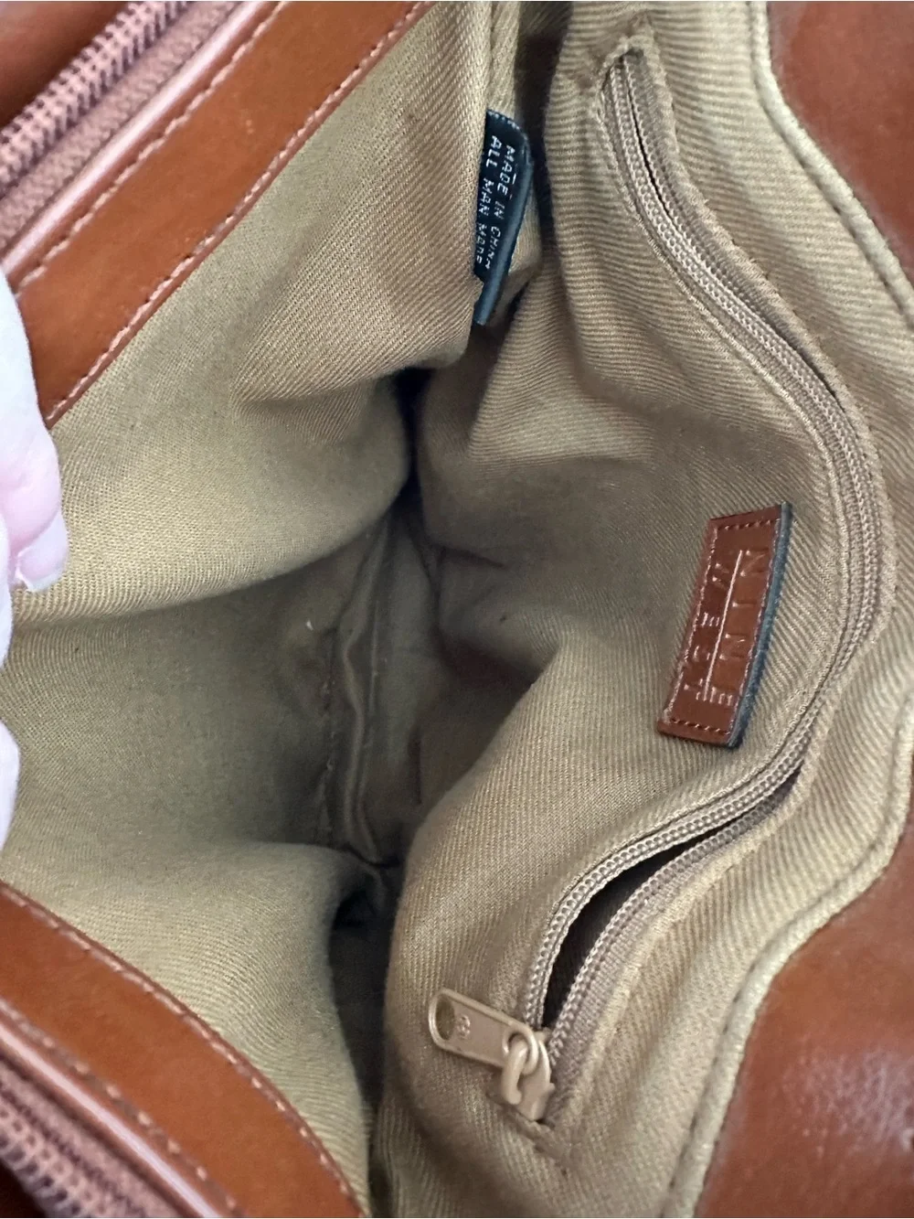 Y2K Nine West Woven Leather Shoulder Tote in Brown - Picture 4 of 4